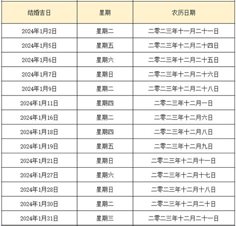 2024年结婚吉日有哪些 2024结婚嫁娶吉日一览表【婚礼纪】