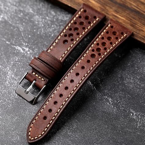 Handmade First Layer Cowhide Leather Watchban Mm Ultra Thin