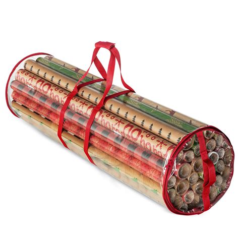 Christmas Wrapping Paper Storage Bag Fits 14 To 20 Standard Rolls