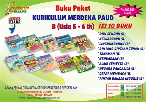 Buku Kurikulum Merdeka Jenjang Paud Tk Ra Kb Tahun Asaka