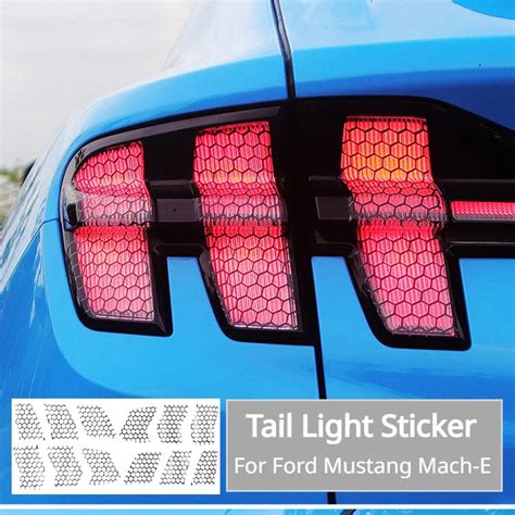 Tail Light Sticker For Ford Mustang Mach E Electric Rear Light Honeycomb Cellular Decorative