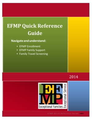 Fillable Online Afpc Af EFMP Quick Reference Guide Air Force