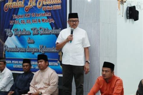 Perkuat Silahturahmi Sekda Jefridin Halal Bihalal Bersama Warga Di