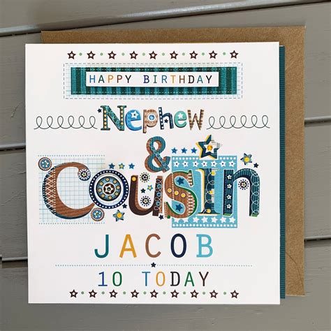 Nephew Happy Birthday Card Personalised Nephew Birthday Card Happy Birthday To Nephew Happy