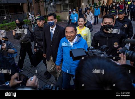 Kmt President Candidate Hou Yu Ih Was Walking In The Polling Station In