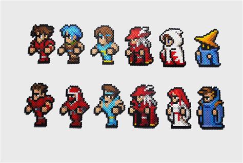 Final Fantasy 1 Pixel Remaster Complete Perler Bead Set Sprites