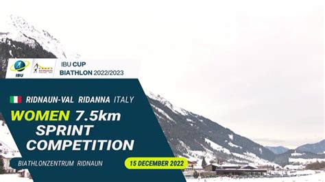 le replay du sprint dames de Ridnaun Biathlon IBU Cup Vidéo