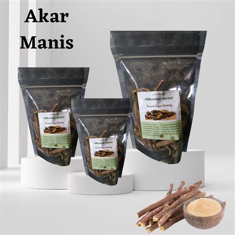 Jual Akar Manis Kering Original Asli Herbal Untuk Kulit 100 Gr