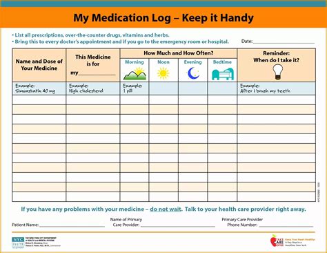 Medication List Template Free Download Of Medication List Template | Heritagechristiancollege