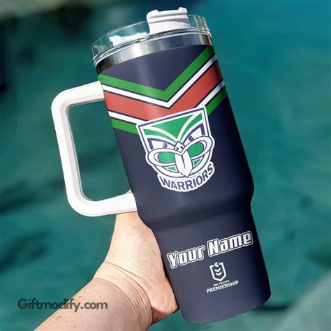 Warriors Nrl Custom Stanley Quencher 40oz Stainless Steel Tumbler With