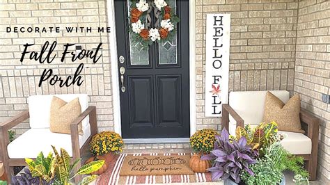 Fall Decorate With Me Fall Front Porch Neutral Home Decor Youtube