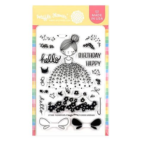 Waffle Flower Flower Girl Stamp Set 644216561421