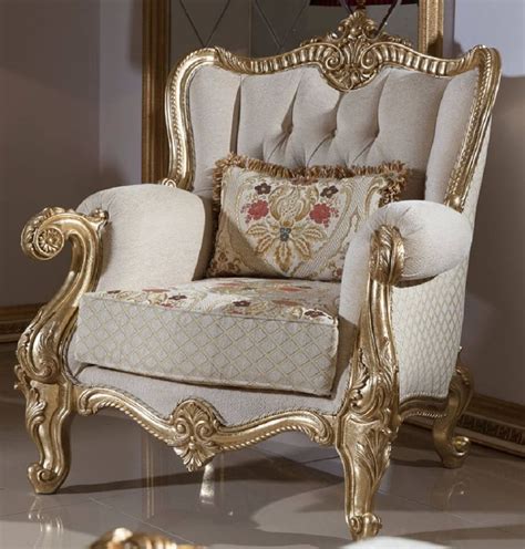 Casa Padrino Sillón de Salón Barroco de Lujo Gris Multicolor Oro