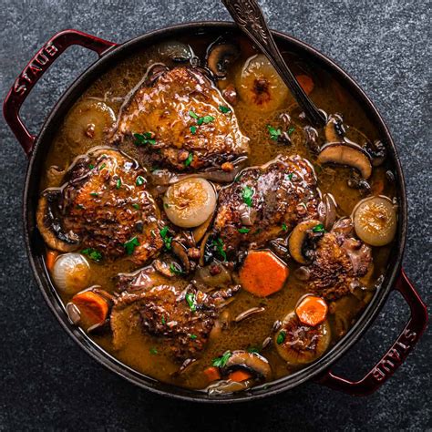 Coq Au Vin French Chicken In Wine Sauce Posh Journal