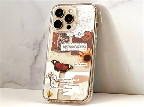 Be Happy Aesthetic Collage Clear Phone Case For IPhone 16 15 14 13 12