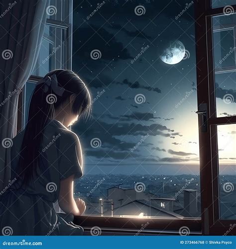 Compartir M S De Chica Mirando La Luna Dibujo Mejor