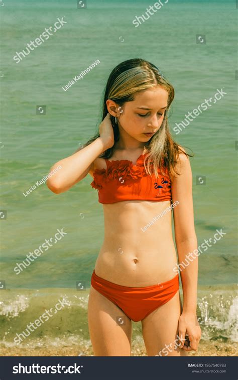 Girls Summer Time Girl Swimsuit On Stock Photo 1867540783 Shutterstock