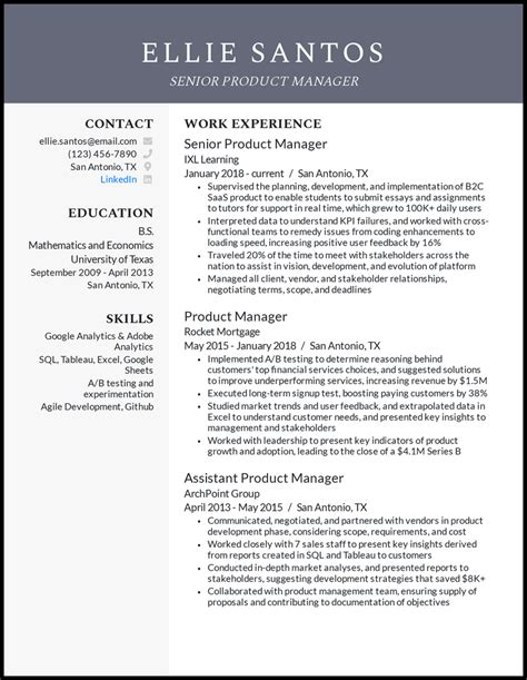 42 Product Manager Resume Examples That Worked In 2025