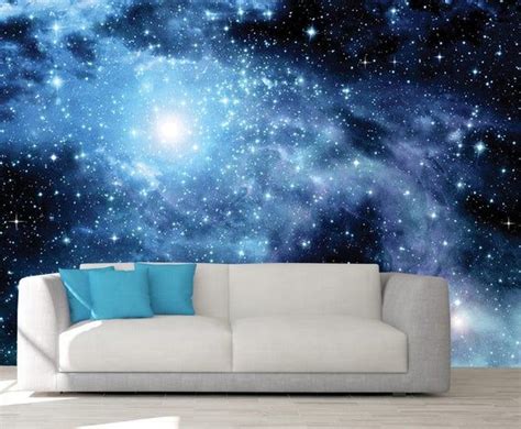 Galaxy Mural Space Wallpaper Outer Space Wall Mural Stars Deep