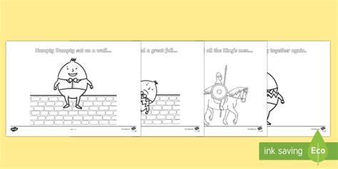 Humpty Dumpty Pictures Colouring Early Years