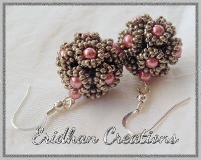 Eridhan Creations Beading Tutorials Beaded Ball Beaded Earrings