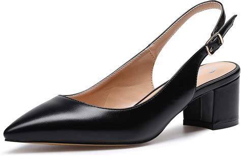 Buy Castamere Womens Slingback Mid Block Heel Pumps Slip On Pointy Toe