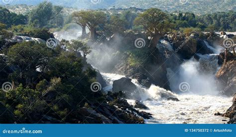 Epupa Falls On The Kunene River In Namibia Stock Footage Video Of