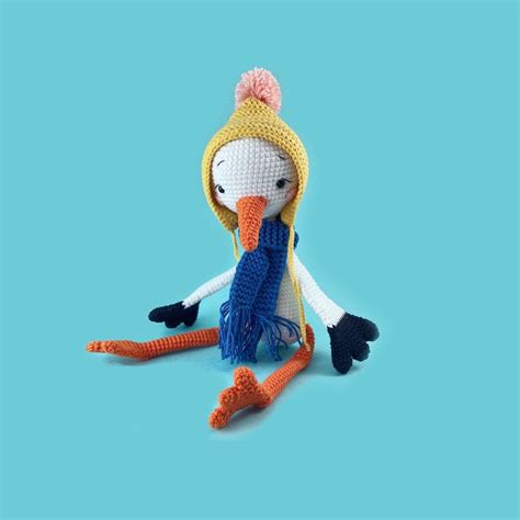 Crochet Stork Amigurumi Stork Doll Stuffed Stork Toy Baby Shower