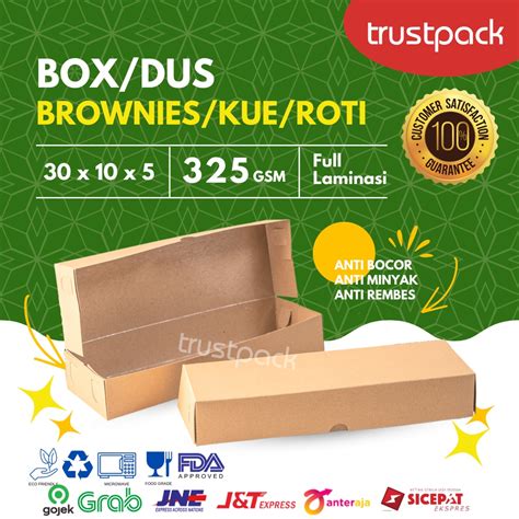 Jual Dus Box Brownies Kue Roti X X Kraft Paper Laminasi Tebal