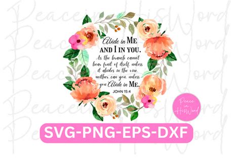 Abide In Me John 15 4 SVG Graphic By Pmjkush Creative Fabrica