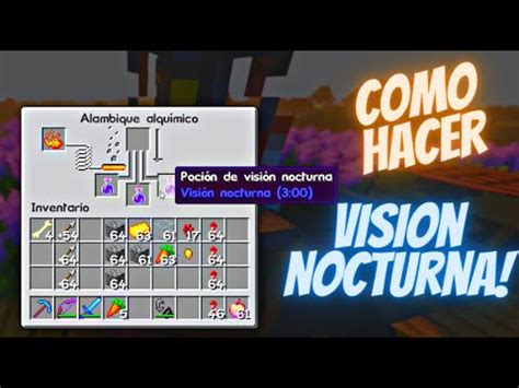 Como Hacer Poci N De Visi N Nocturna En Minecraft Youtube