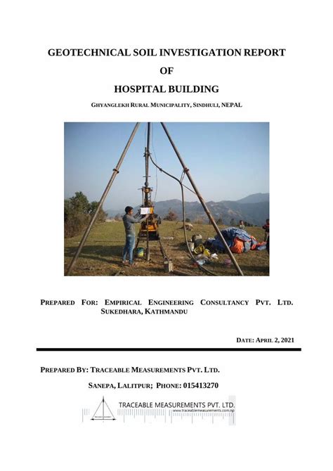 Pdf Geotechnical Soil Investigation Report Of Hospital Dokumentips