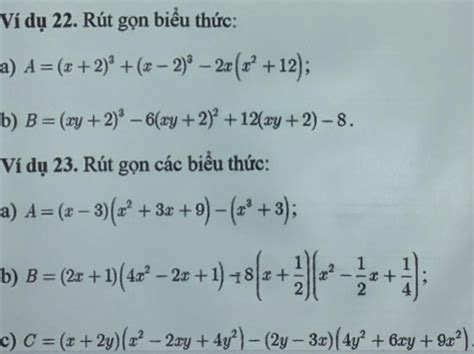 Ví dụ 22 Rút gọn biểu thức a A x 2 ² x 2 ª 2x x² 12