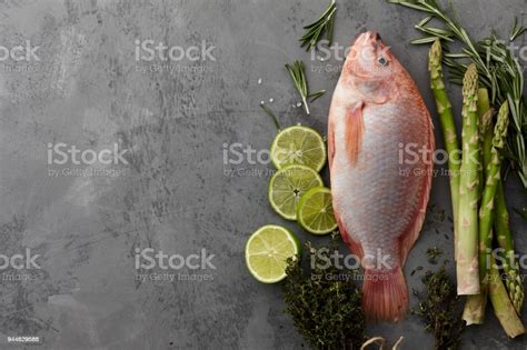 Raw Red Tilapia Fish Cooking Stock Photo Download Image Now Asia