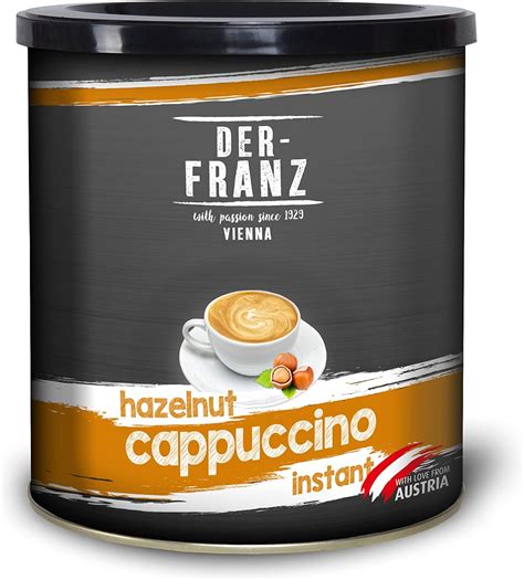 Der Franz Instant Cappuccino Flavoured With Hazelnut G Amazon