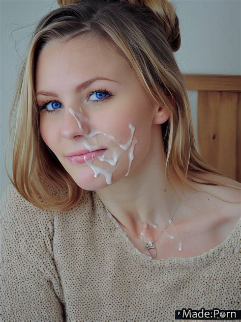 Porn Image Of Blonde Playful Photo Facial Athlete White Close Up Created By AI