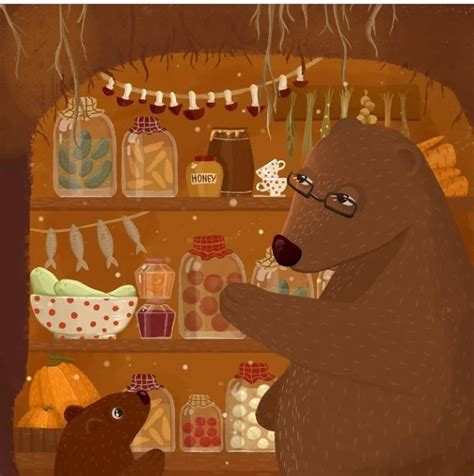 Иллюстрация В гостях у дедушки медведя | Illustrators.ru