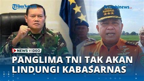 Video Panglima Tni Tegaskan Tak Akan Lindungi Kepala Basarnas Yang