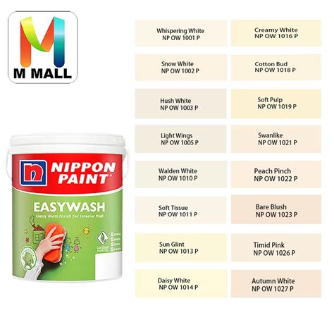 1001 1027 18L Nippon Paint Interior Vinilex Easywash Timeless Off