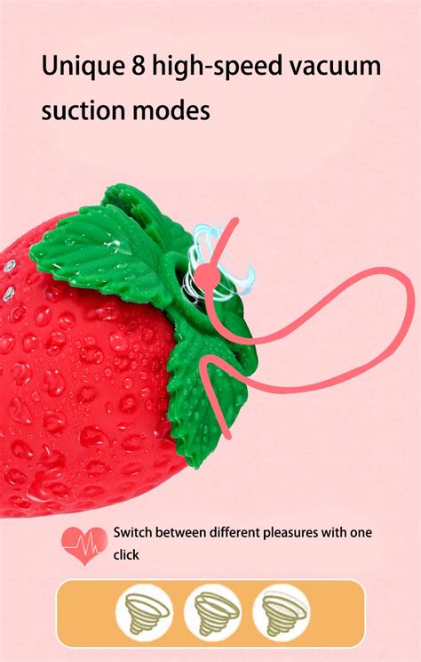 Strawberry Vibrator Clitoris Sucker For Adult Sex Pleasure