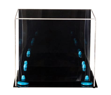 Acrylic Baseball Helmet Display Case W Mirror Black Base A012v22