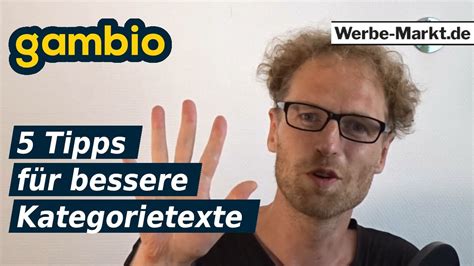 F R Bessere Kategorietexte In Gambio Youtube