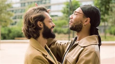 Slow Motion Video Black Gay Man Tenderly Stroking Hair His Stock Video Alvarog1970 627100312