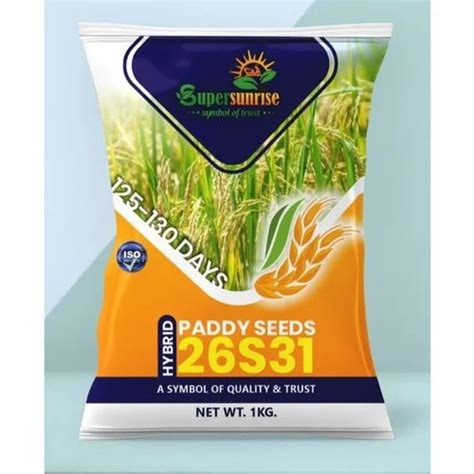 Printed Glossy Paddy Seeds Packaging Pouch Heat Sealed At Rs 15 Piece