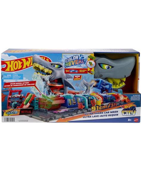 Hot Wheels City Ultra Shark Car Wash Htn82