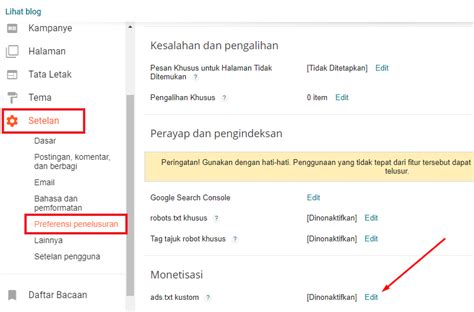 Cara Mengatasi Peringatan Ads Txt Google Adsense Di Blogger Blog Kibe