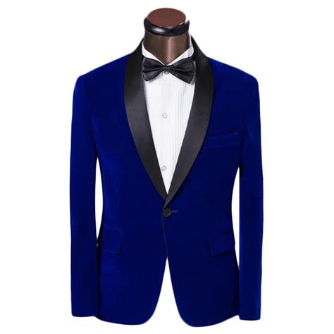 Latest Coat Pant Designs Royal Blue Velvet Suit Men Skinny Prom Wedding Suits For Men Groom