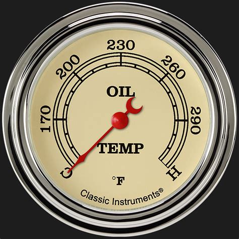 Classic Instruments Store Vintage Oil Temperature Gauge