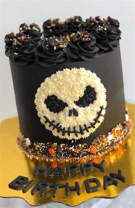 100 Cute Halloween Cake Ideas Black Cake White Ghost Face