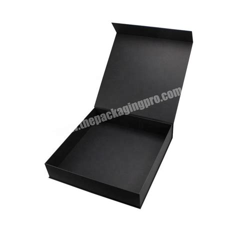 Luxury Rigid Black Matte Rigid Gift Boxes Packaging Custom Garment